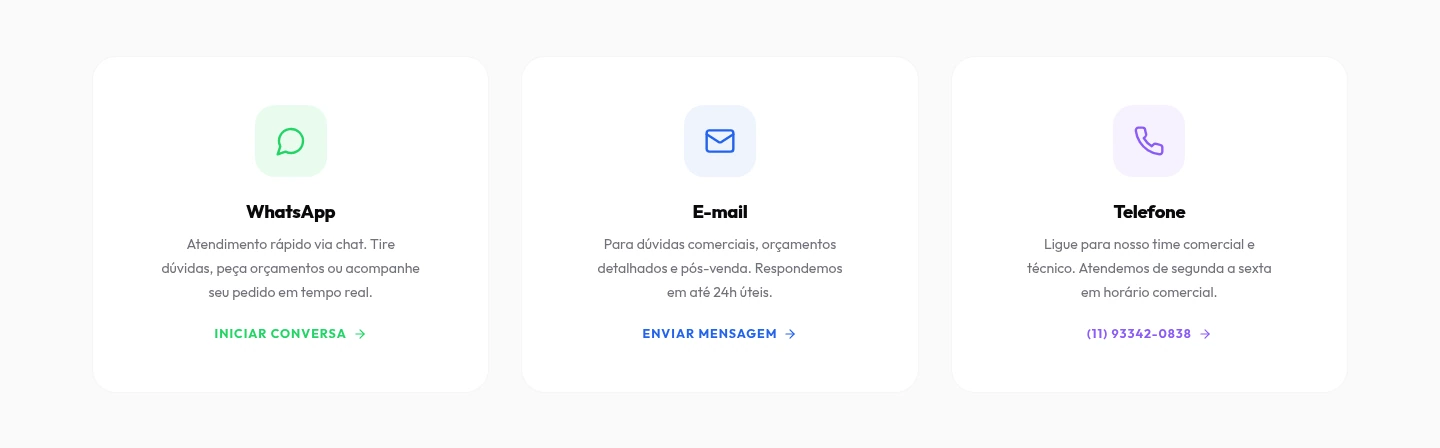 Atendimento — página da 3D GO PRINT